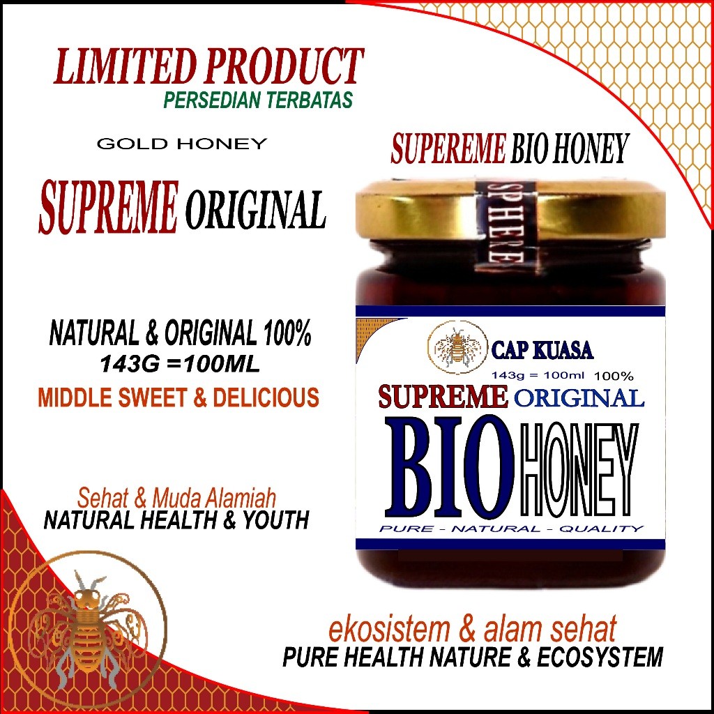 

SuryaSakti - MADU MURNI ASLI 100% SUPREME BIO HONEY 100ML