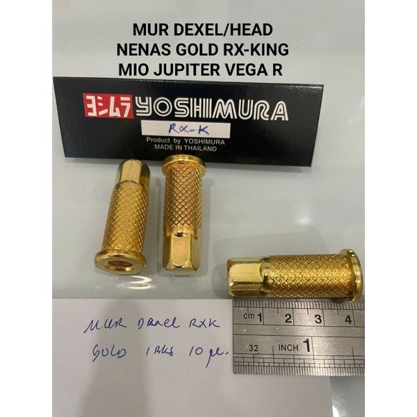 1PCS MUR DEXEL DEKSEL HEAD NENAS GOLD RX-KING RXK JUPITER MIO VEGA R M8 BAUT 12 HIGH QUALITY NANAS E