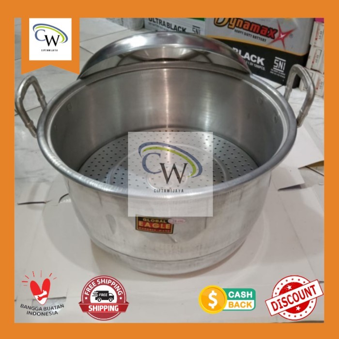 Langseng/Dandang/Kukusan Alumunium 33 cm Global eagle