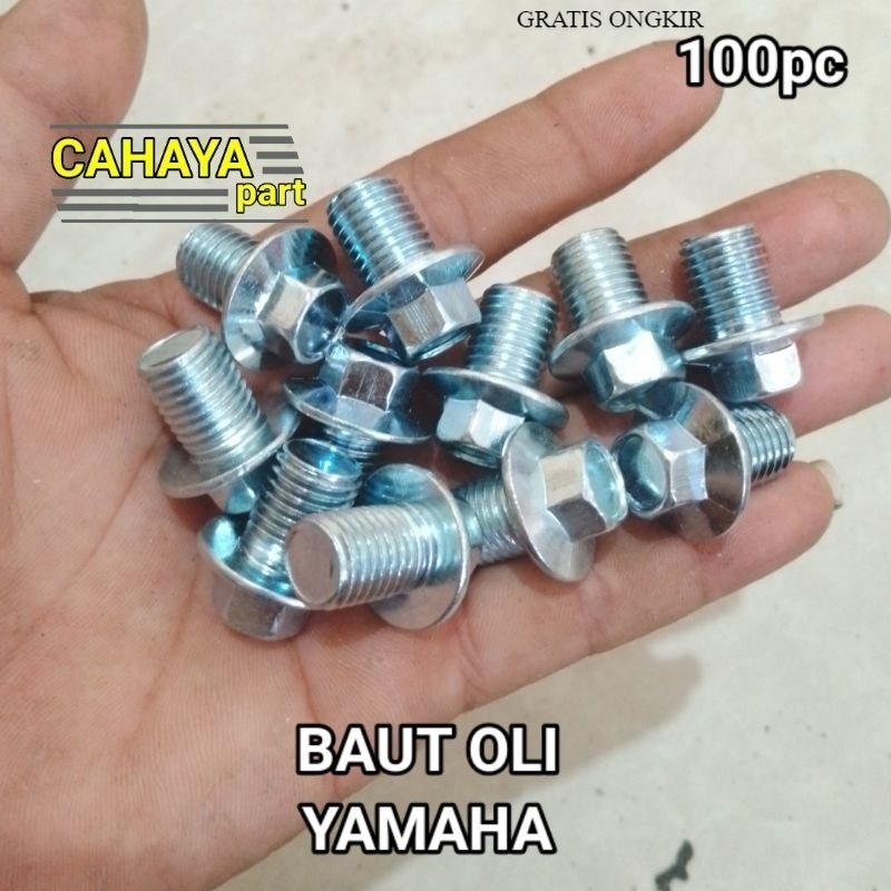 100pc Baut Oli YAMAHA Baut 17 Kunci 14 Baut m12 Panjang 20mm Original new