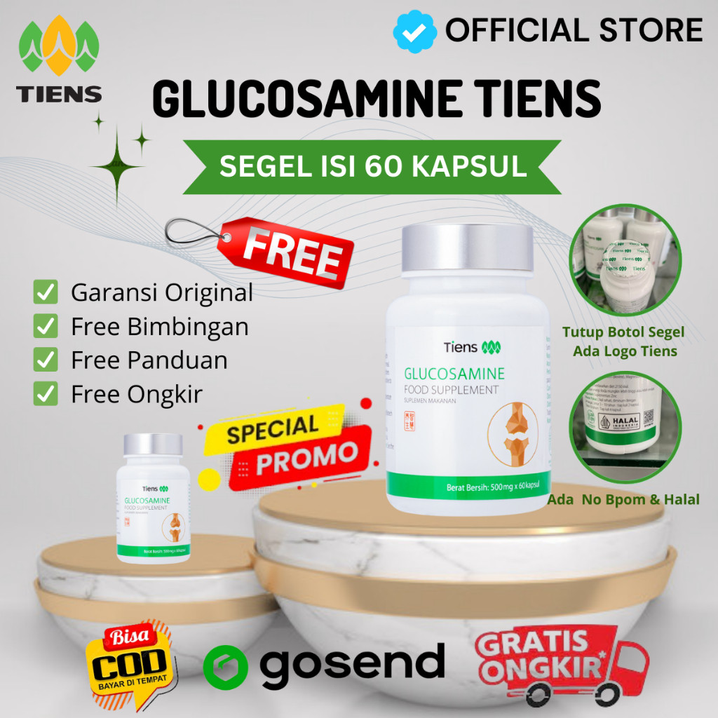 

Baru !!! Glucosamine Tiens Isi 60 Kapsul 1 Botol Segel Original
