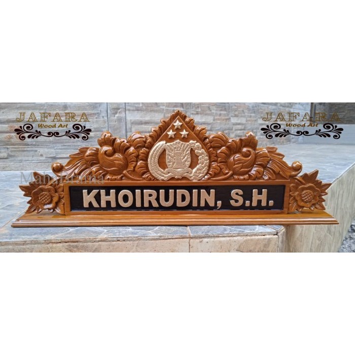 

Papan Nama Ukir Kayu Jati Bisa Costume / Papan Nama Jabatan MB3212