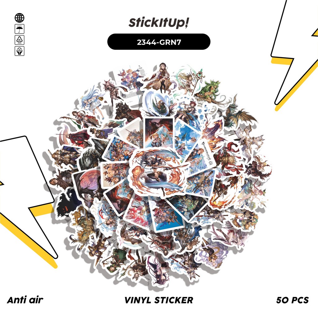 

COD✨ 50 Pcs Sticker Pack GAME SERIES GRANDBLUE FANTASY CHARACTER 07 Lucu Aesthetic Vynil Waterproof untuk Freebies Sticker Buku Journal Casing HP Laptop