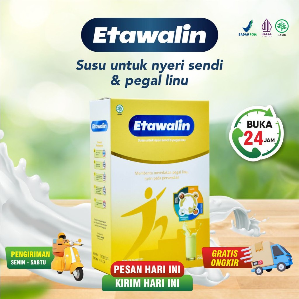 

Etawalin Susu Etawa Herbal Membantu Meredakan Pegal Linu Nyeri Pada Persendian 1 Box