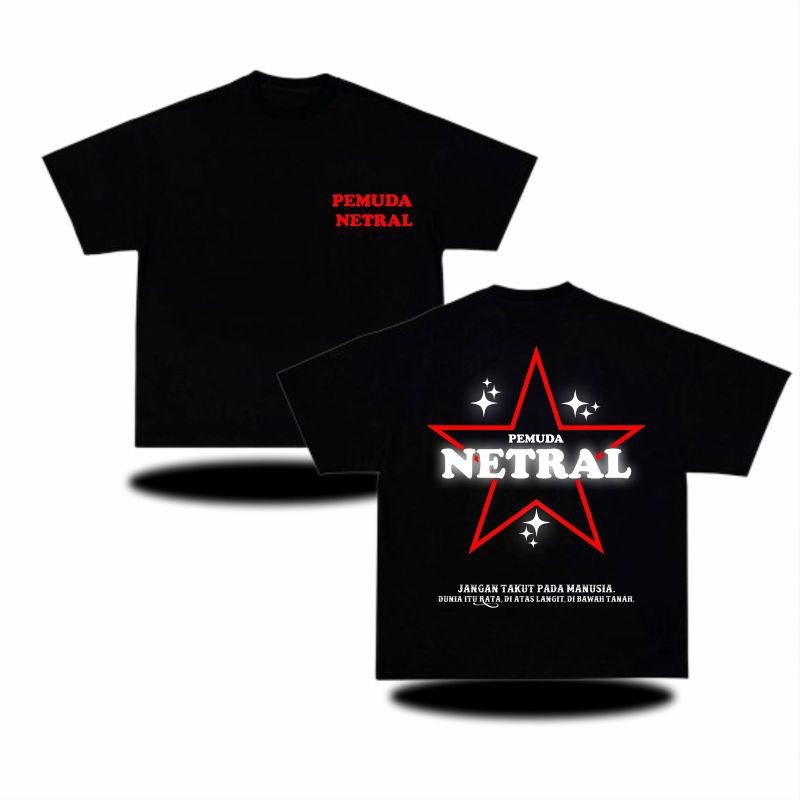 Kaos Distro Reflektif Pemuda Netral Sablon Menyala Bahan Premium Desain Terbaru Street Vastra