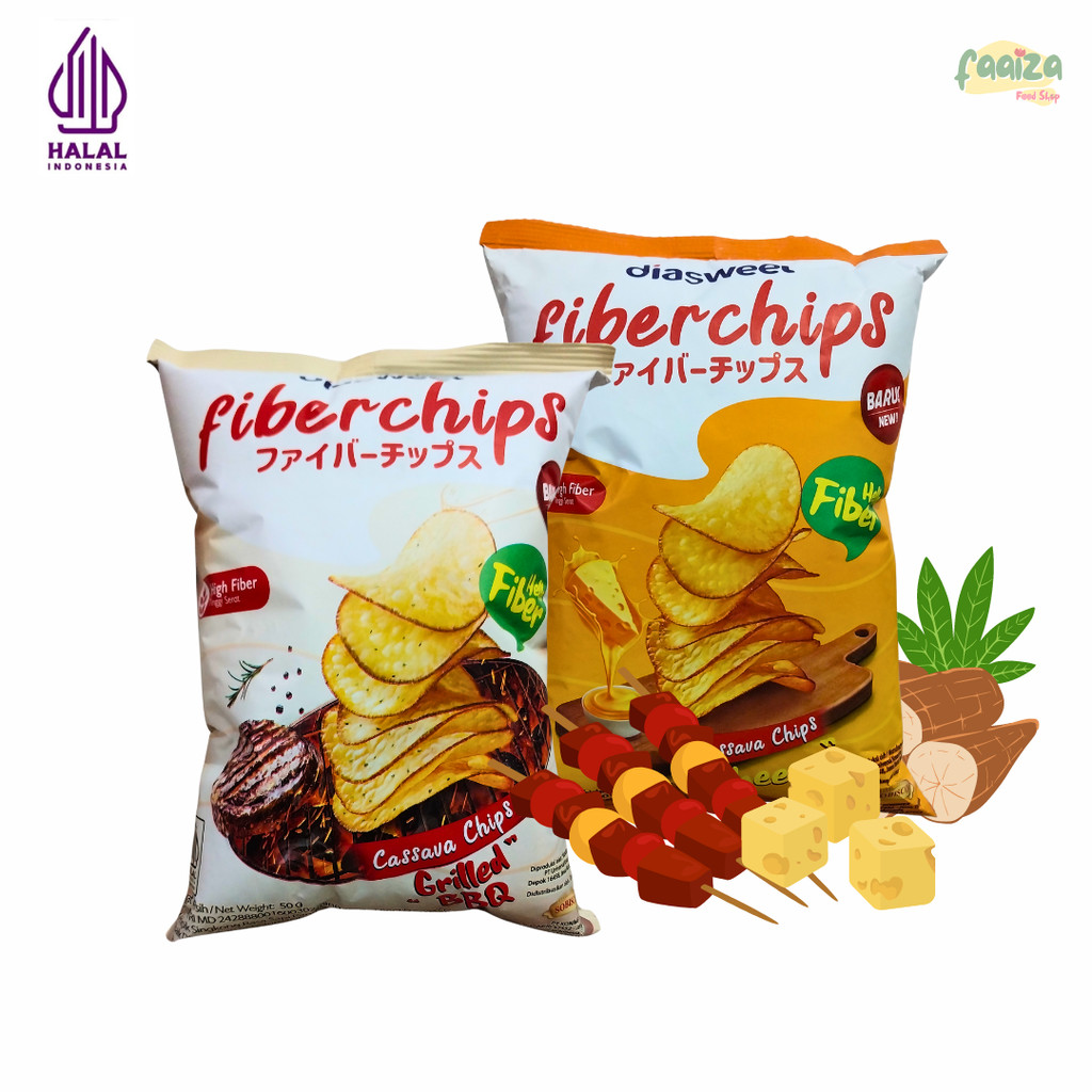 

Diasweet Fiberchips Keripik Singkong 50gr Rasa Keju dan Sapi Panggang