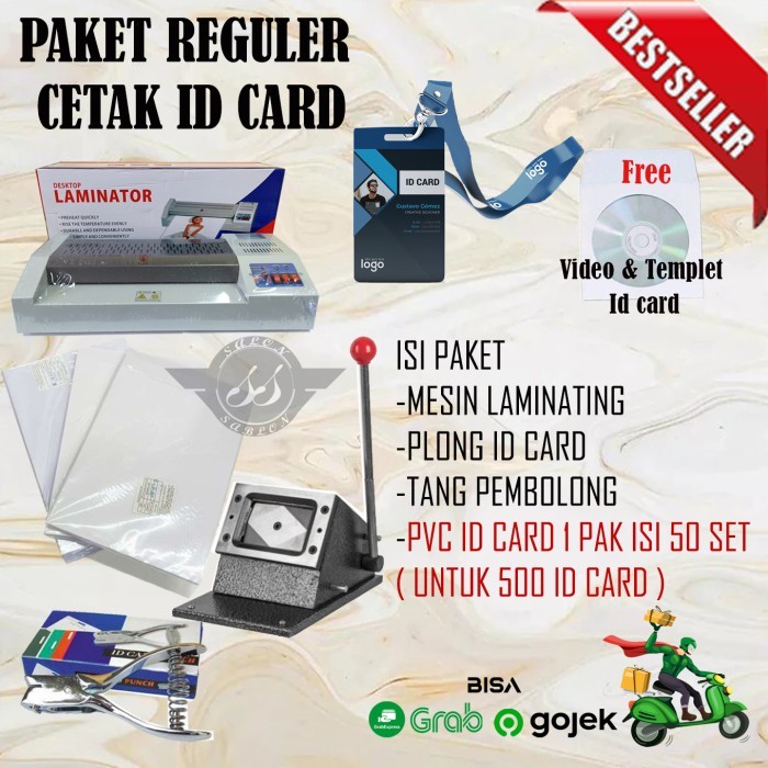 

Paket Cetak ID Card Manual (Laminating, Plong, Pembolong, PVC ID Card) - PAKET A