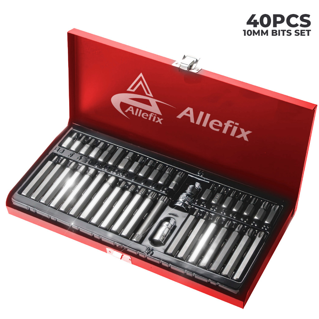 yh86tg Allefix Mata Kunci L Bintang 10MM Bit Star Hex Spline Set 40PCS - F-4401C