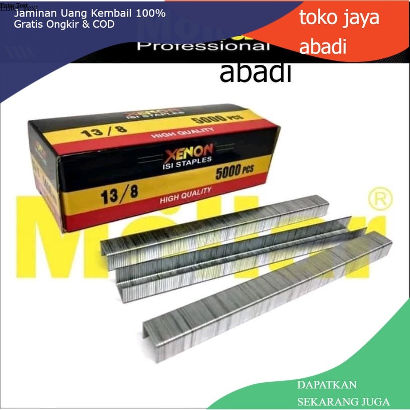 

Refill Isi Staple Gun XENON 13/8 5000pcs Isi u Alat Staples Gun MOLLAR R23 Isi Stapler - Isi Staples Tanpa kabel Stationery