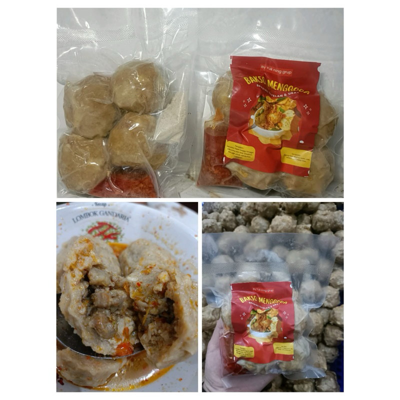 

(FROZEN FOOD) BAKSO URAT LAVA BY YUK NING Plus bumbu chili oil