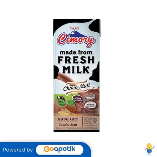 

Cimory Fresh Milk Choco Malt 250 Ml Tetrapack