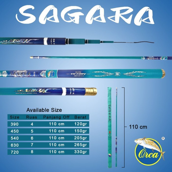 JORAN TEGEK ORCA SAGARA 390 450 540 630 720 CARBON KAKU RINGAN KUAT - 450