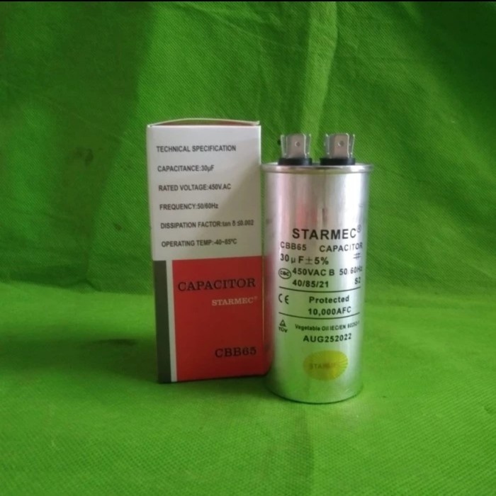 Capasitor Ac 30uf/450V Samsung Daikin Sharp Aqua Thosiba tcl