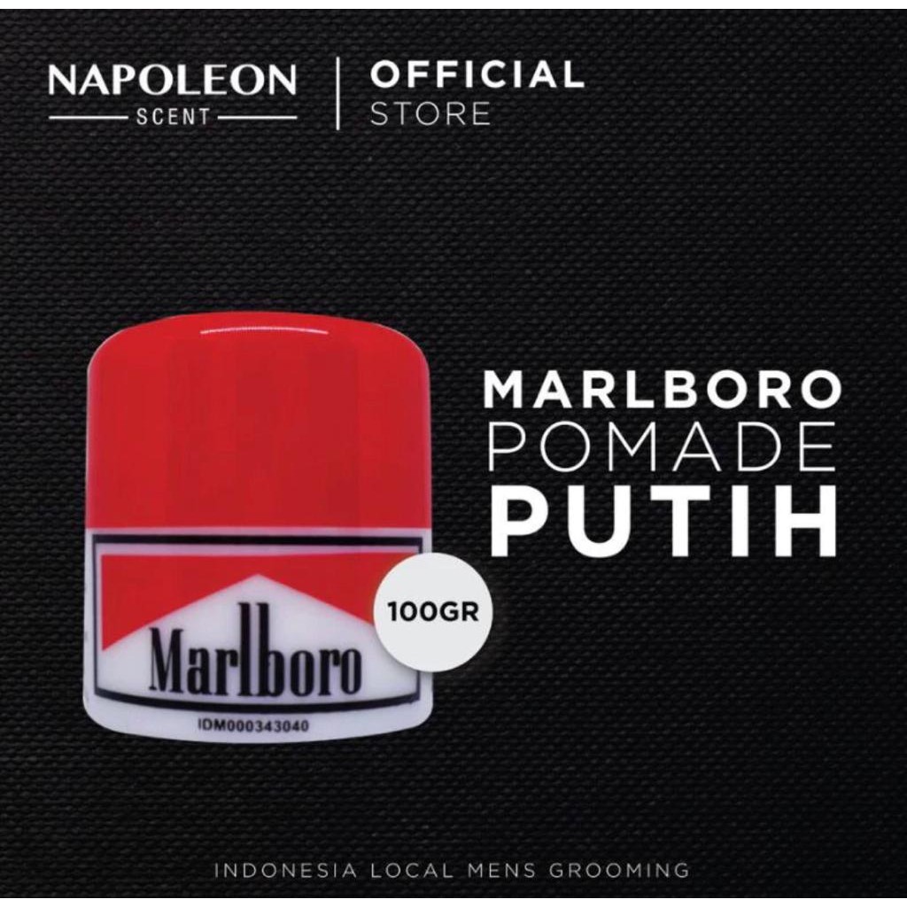 NAPOLEON Pomade Marlboro Hitam Putih Gold 100 gr Minyak Rambut Pria