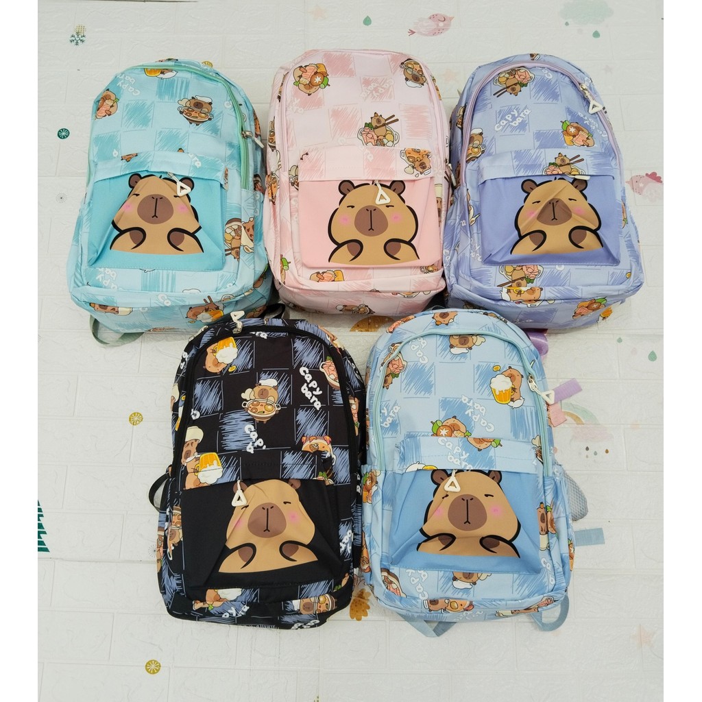 Tas Ransel Tas Sekolah  Capybara Imut DS683