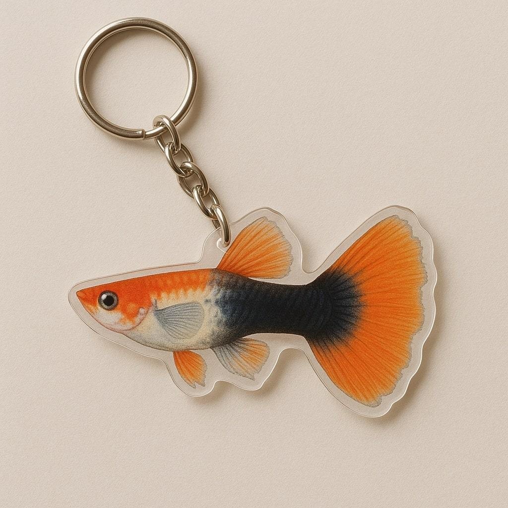 GANCI RED TUXEDO GUPPY SEPASANG GANTUNGAN