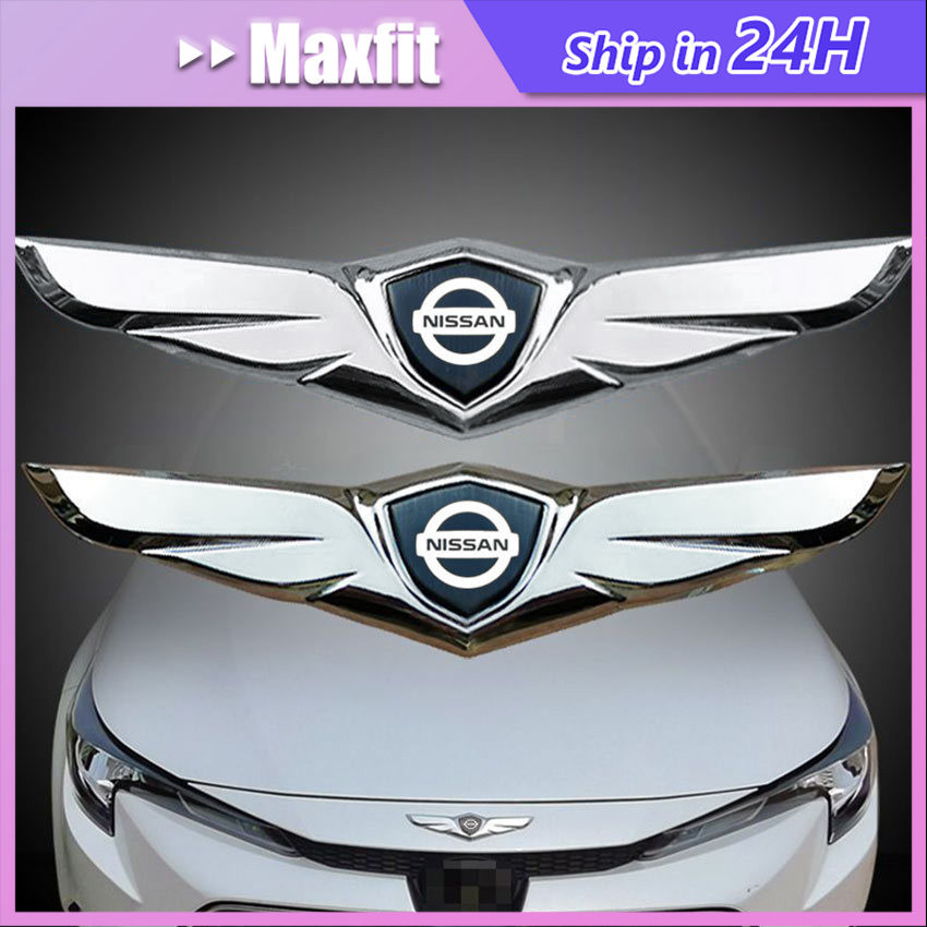 Wing Logo / Ring / Sayap Logo Depan Nissan / Front Logo Cover Chrome Emblem Depan Atau Belakang