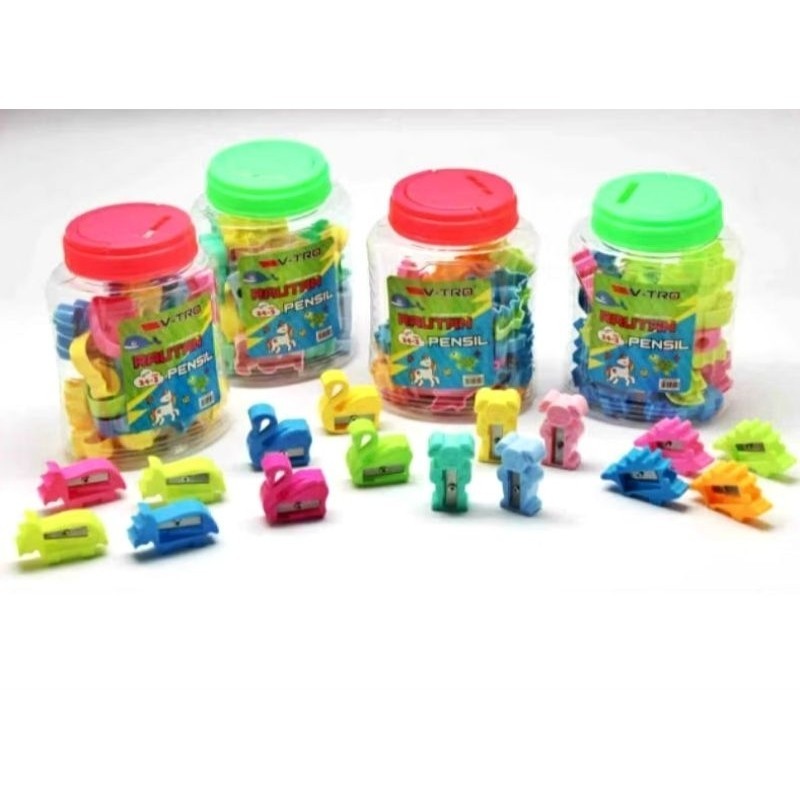 

Rautan Pensil Toples lucu isi 24pcs