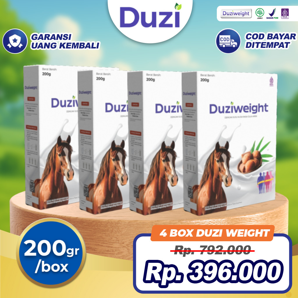 

Duzi Weight - Susu Kuda Penambah Berat Badan Duziweight Paket 4 Box