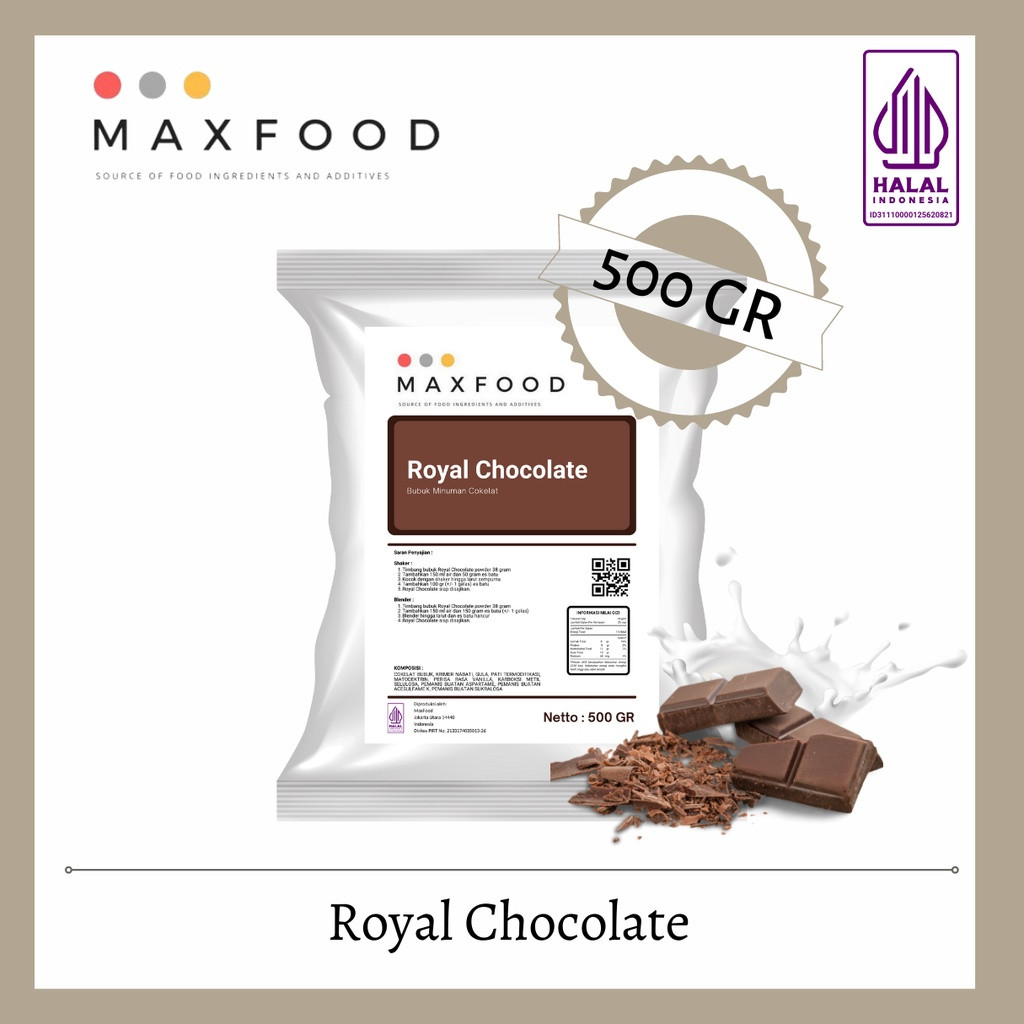 

special offer MAXFOOD - Royal Chocolate Milkshake / Bubuk Milkshake Rasa Cokelat Royal 500 GR