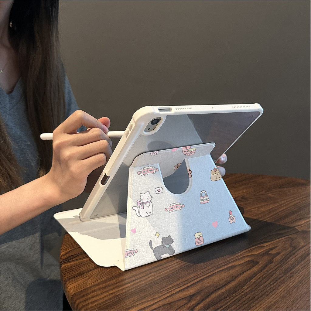 Cocok untuk ipad gen 10 tablet case pelindung lucu ipad air 5 rotasi ipad pro 11 inci 360° 10.9 inci