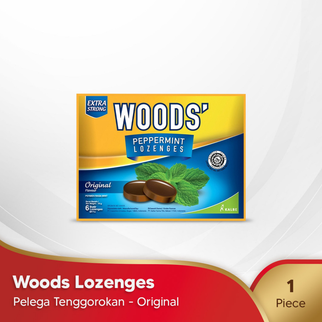 

Woods Permen Peppermint Lozenges Original / Permen Tenggorokan (1 bungkus)