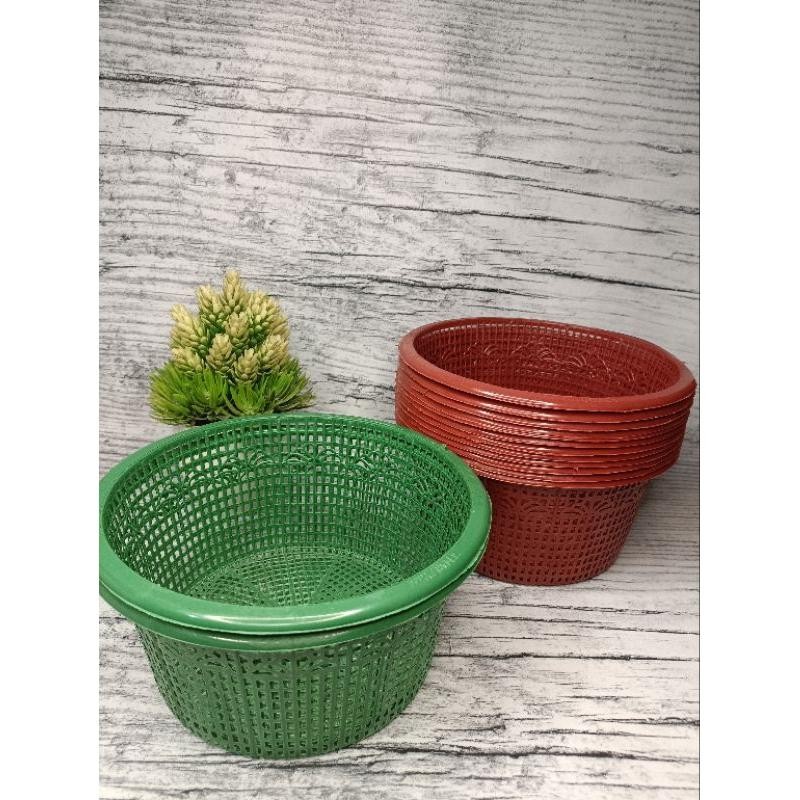 100 PCS WAKUL BULAT BESAR UKURAN 21 CM KERANJANG NASI HAJATAN TRADISIONAL PLASTIK | BAKUL KENDURI | 