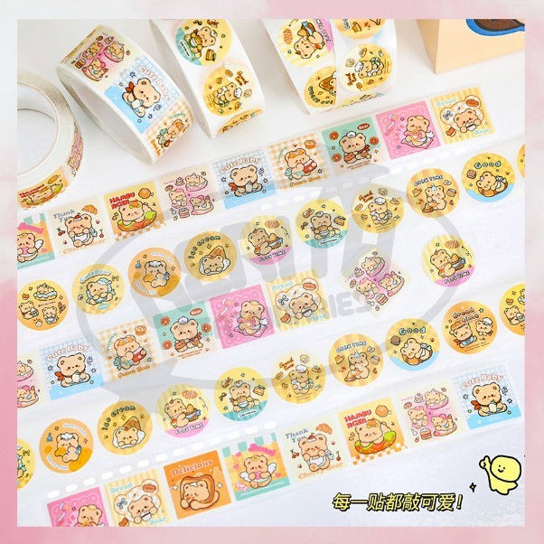 

AS PROMO Stiker Roll Dekoratif / Stiker Roll Motif Butter Bear/ Serbaguna / Decorative A-SK010