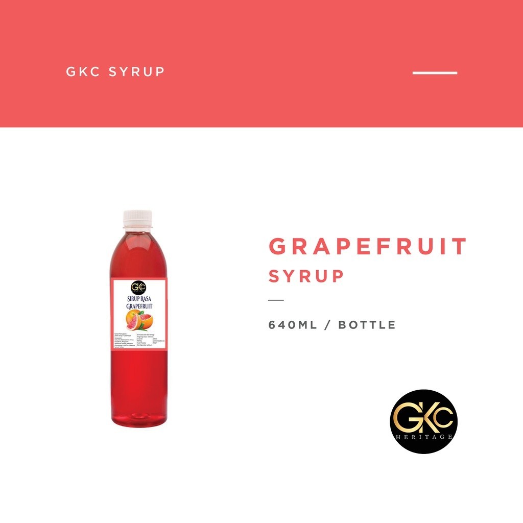 

GKC Heritage Sirup Cair Konsentrat Minuman Jeruk Bali HALAL 640 mL Grape Fruit Syrup