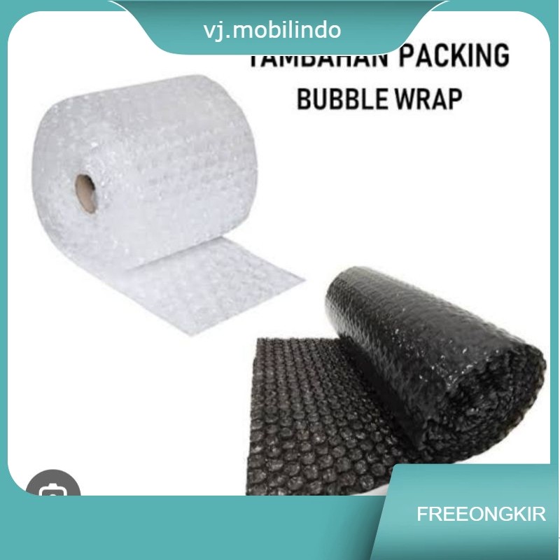 

extra packing plastik bubble wrap hitam putih potongan lapis tebal packing bpro racing