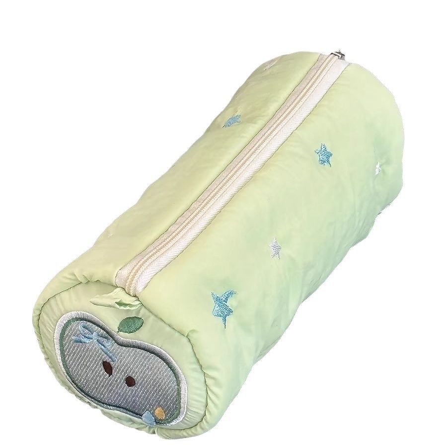 

Pink Towel Roll Pencil Case Kawaii Soft Pen Storage Bag Cosmetic Pouch Cartoon Large Capacity Student Stationery School Supplies