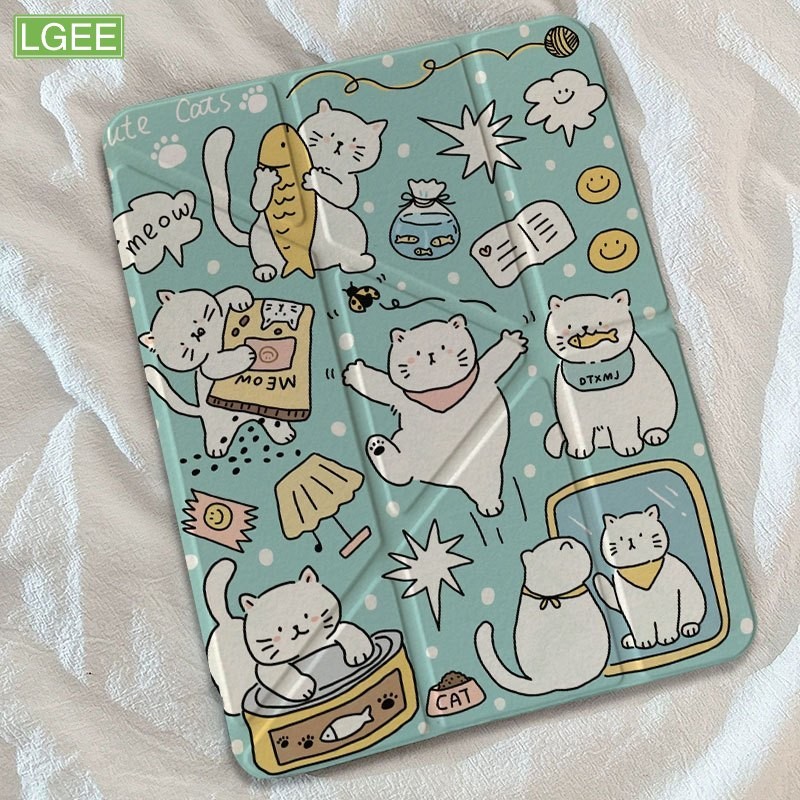 Lipat 3+Y Bentuk Y, Sarung iPad Premium, Cocok untuk Air6 Air7 11 inci M2 M3, Pro 11 inci M4 2024, 1