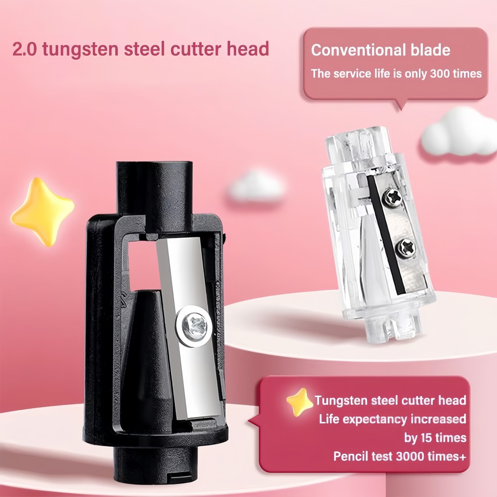 

1 Piece Cute Cartoon Electric Pencil Sharpener, Batteries Not Included, Student Creative Upgrade, Whimsical School Item