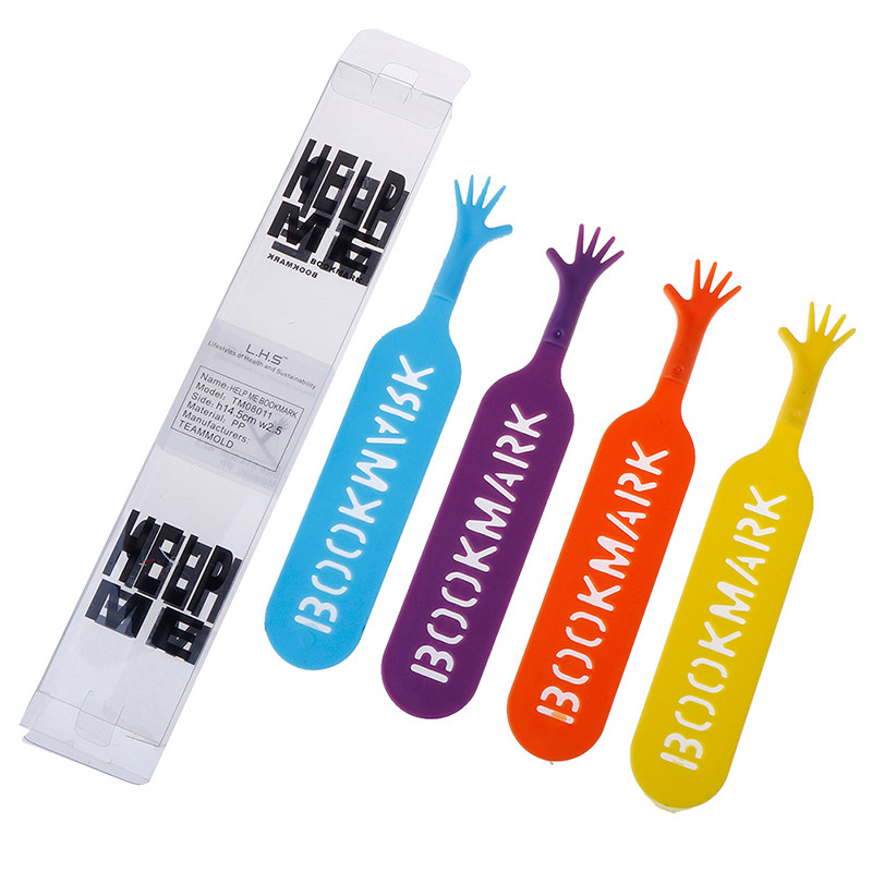 

4 Pcs/set Colorful Plastic Bookmarks Set Creative Gift Children Stationery