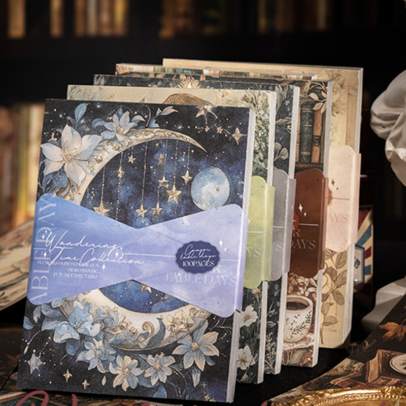 

Mr Paper, 6 styles, 50 sheets/bag Wandering Time Series Material Paper Vintage Paper DIY Handbook Material Paper