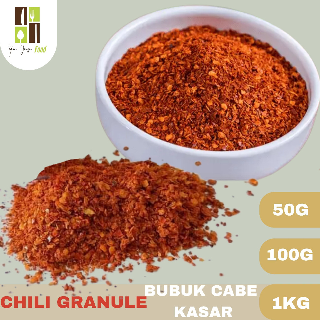 

Granule Chili Powder/ Bubuk Cabai/ Cabe Kasar / Kemasan Re-pack 1kg