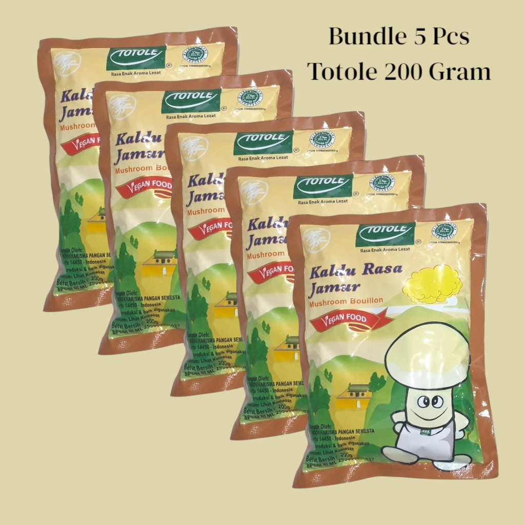 

Bundle 5 Pcs - Totole Kaldu Rasa Jamur 5x200Gr / Penyedap Rasa Jamur / Granulated Mushroom Bouillon