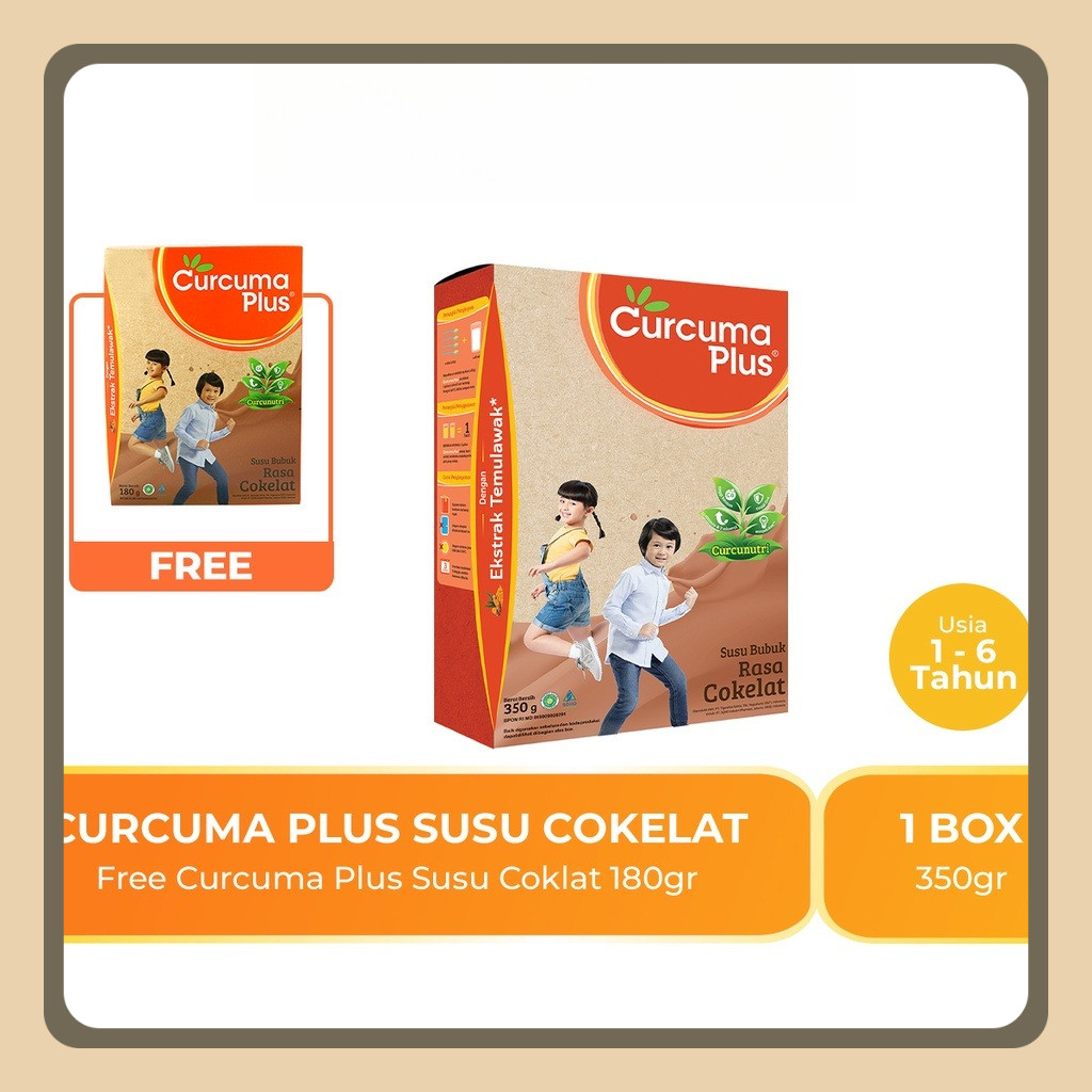 

Curcuma Plus Susu Bubuk Ekstrak Temulawak Cokelat 350gr FREE Curcuma Plus Susu Bubuk Ekstrak Temulawak Cokelat 180gr