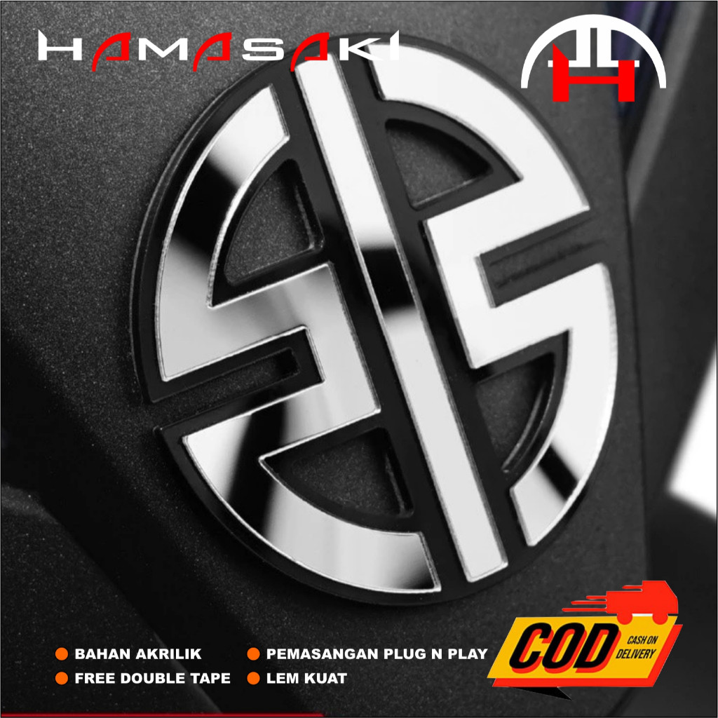 1PCS EMBLEM KAWASAKI H2R LOGO KAWASAKI H2R BUKAN STICKER ATAU STIKER KAWASAKI H2R AKSESORIS MOTOR