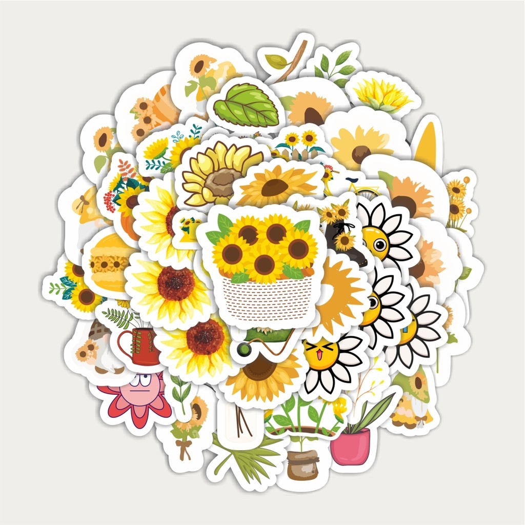 

Sticker Pack Sticker Kartun Bunga Aster Elemen Kawaii | Sticker TUMBLR | Stiker LAPTOP KOPER HELM