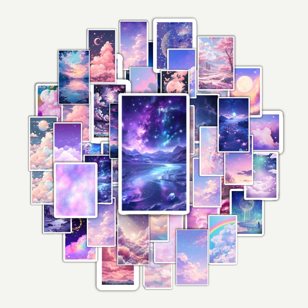 

Sticker Pack Stiker Dreamy Pastel Paradise [Langit Pastel yang Indah] | Sticker TUMBLR | Stiker LAPTOP KOPER HELM