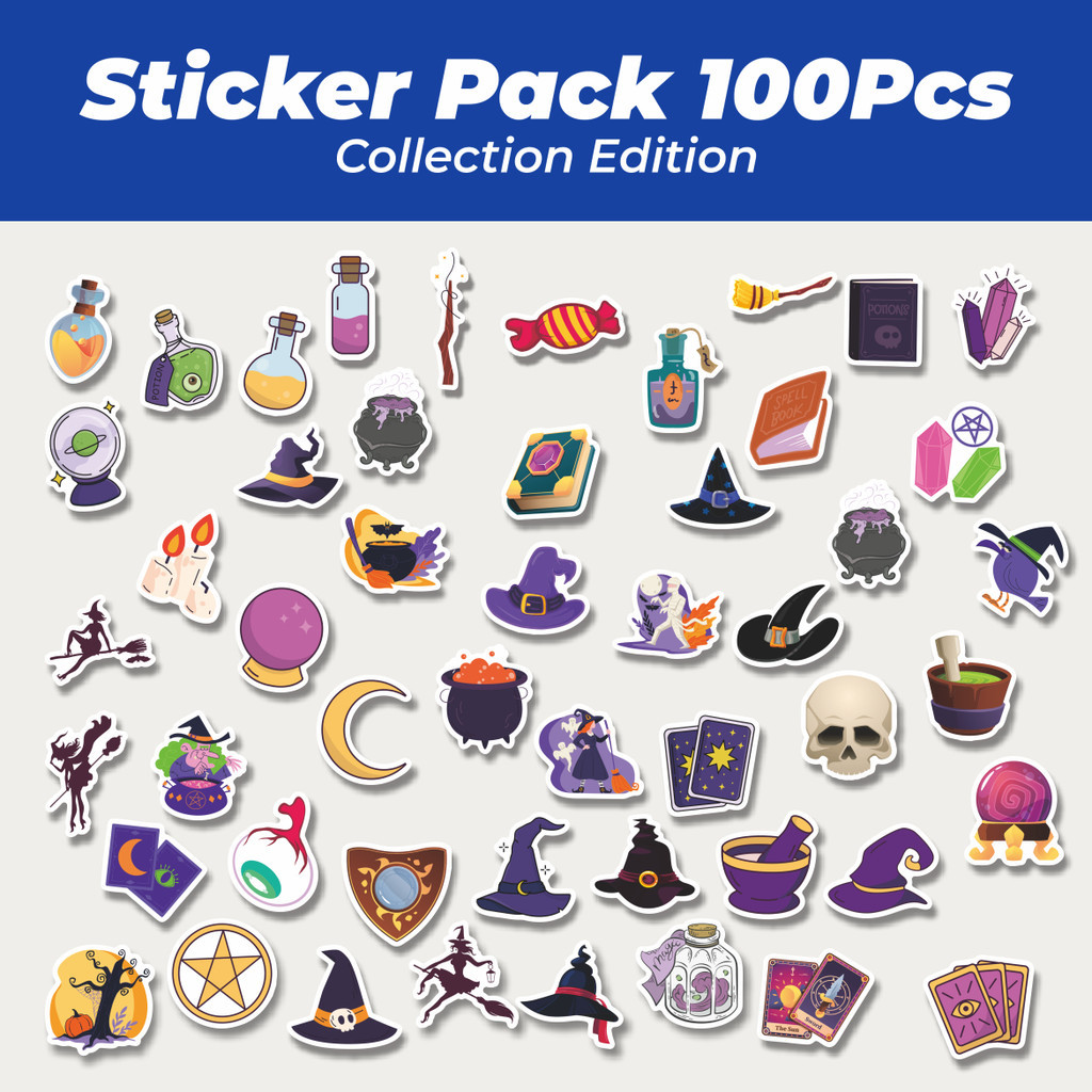 

Hot Stiker Kartun Witch Lucu Anti Air Stikers Berperekat Waterproof Sticker Decal Buat Motor Helm Buku Journal Koper Casing HP Laptop Botol Minum