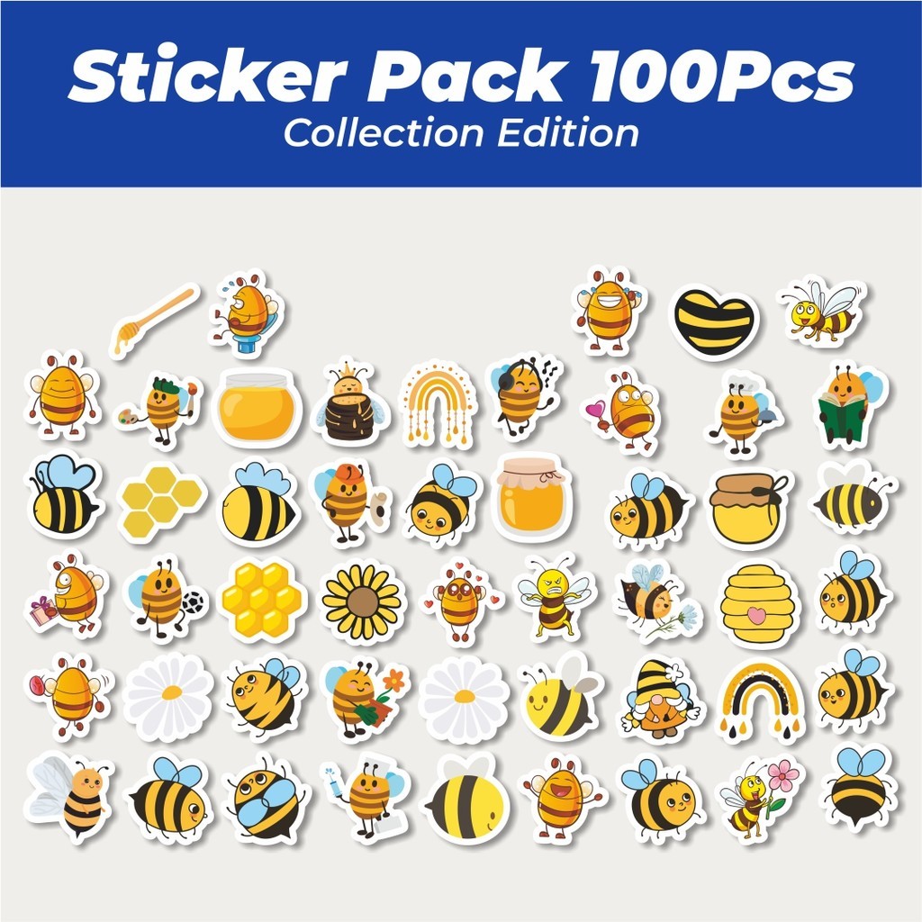 

Hot Stiker Kartun Lucu Lebah Lucu Anti Air Stikers Berperekat Waterproof Sticker Decal Buat Motor Helm Buku Journal Koper Casing HP Laptop Botol Minum