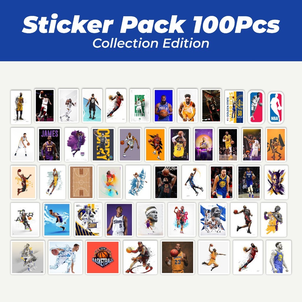 

Hot Stiker NBA Basketball Lucu Anti Air Stikers Berperekat Waterproof Sticker Decal Buat Motor Helm Buku Journal Koper Casing HP Laptop Botol Minum