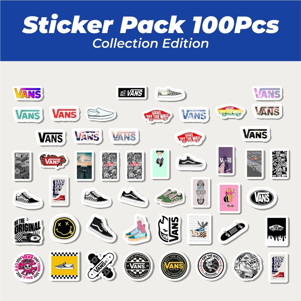

Hot Stiker Logo Vans Lucu Anti Air Stikers Berperekat Waterproof Sticker Decal Buat Motor Helm Buku Journal Koper Casing HP Laptop Botol Minum