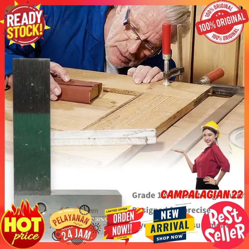 

TELEHILL Penggaris Siku Besi Tukang 90 Derajat Machinist Angle Ruler - TH63