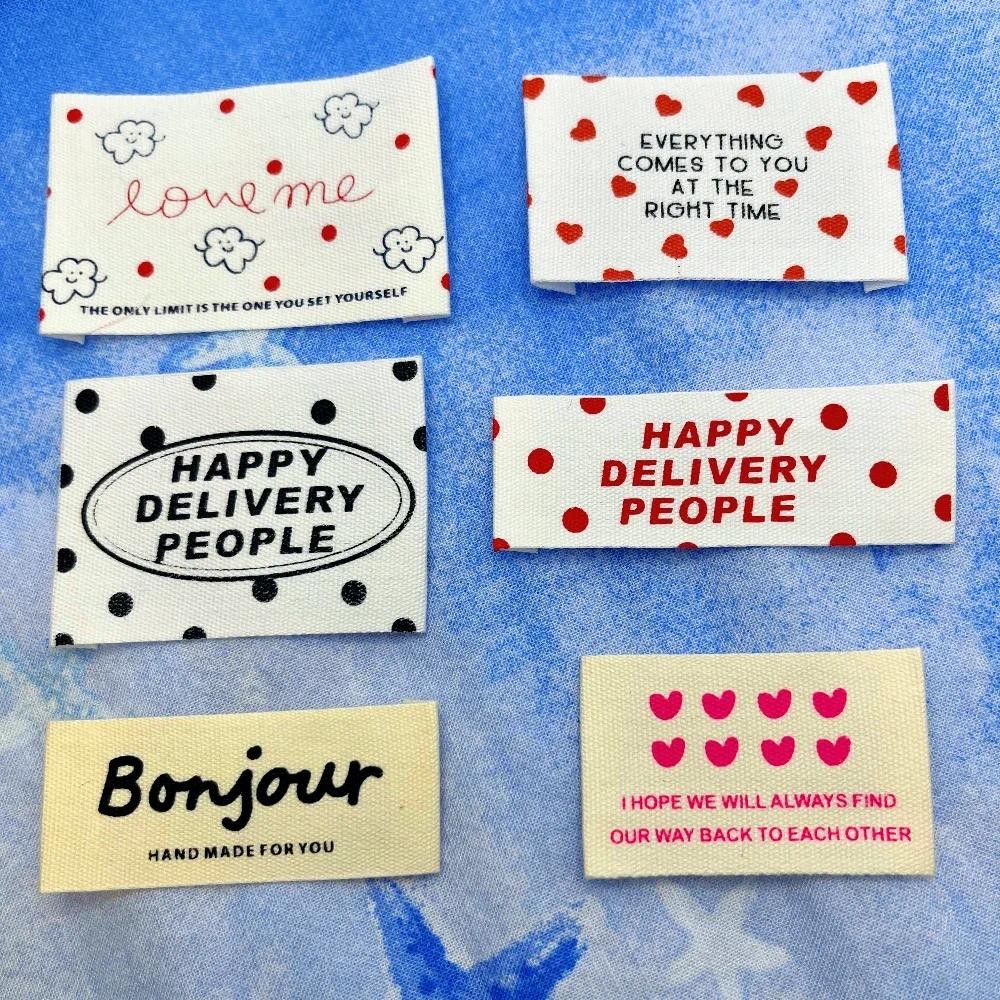 

Cotton Fabric Labels, DIY Clothing Tags, Korean Style Washable Sew-on Labels for Garments, Handmade Craft Supplies,reay for ship