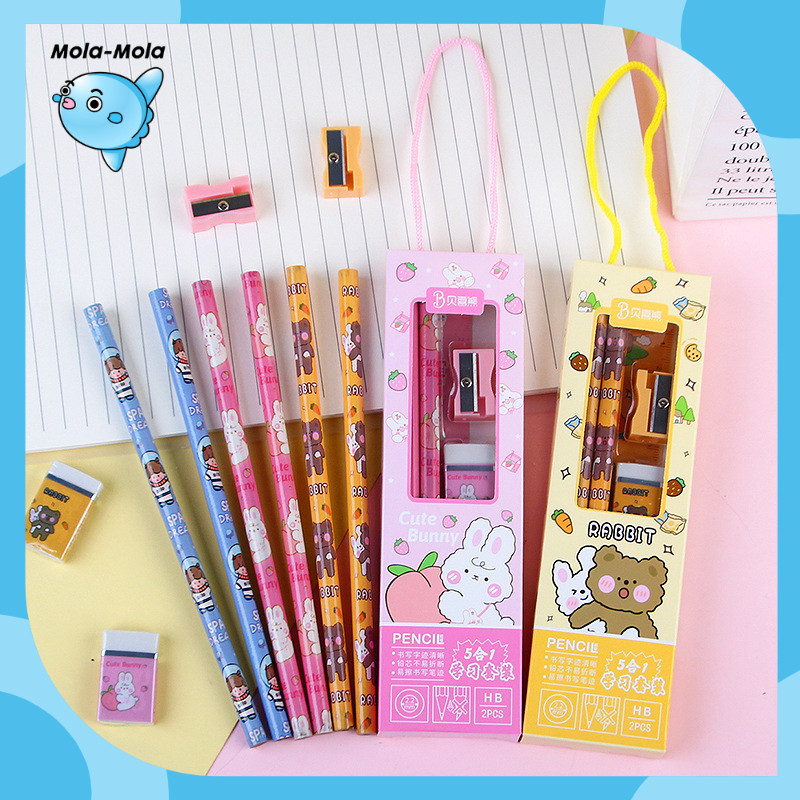 

2013 Stationary Set 5 In 1 Pensil Set Alat Tulis Sekolah Karakter Alat Tulis Set Alat Tulis Y1905