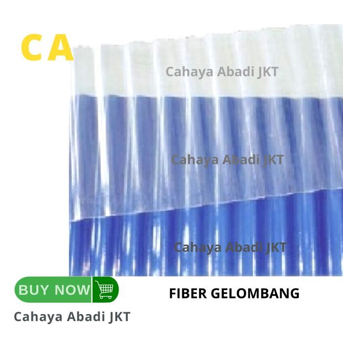 ATAP FIBER GELOMBANG KECIL TRANSPARAN BENING - 150cm
