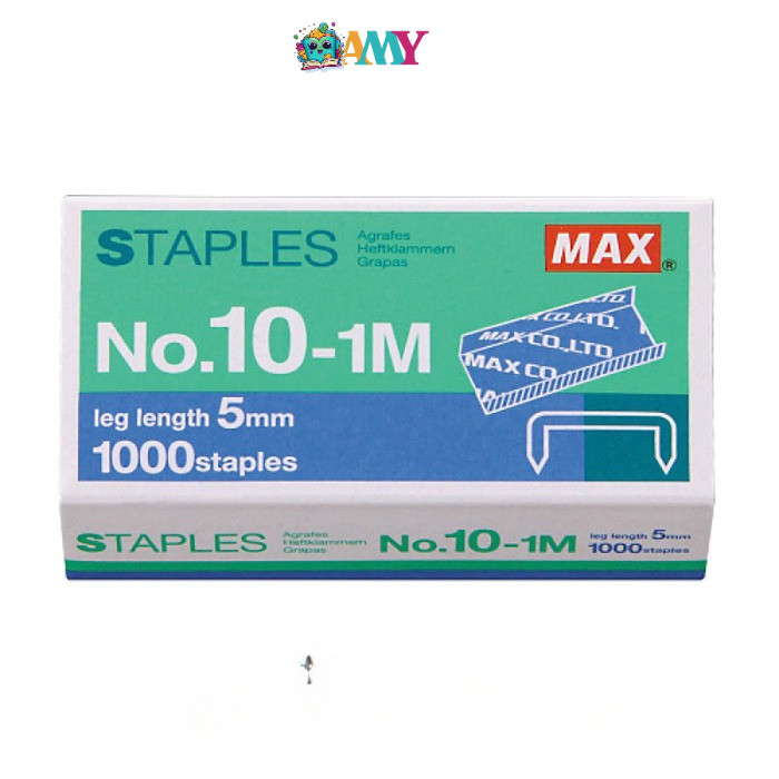 

MAX ISI STAPLER HD 10 / ISI STAPLER KECIL NOMO R10 MAX AMY STASIONARY
